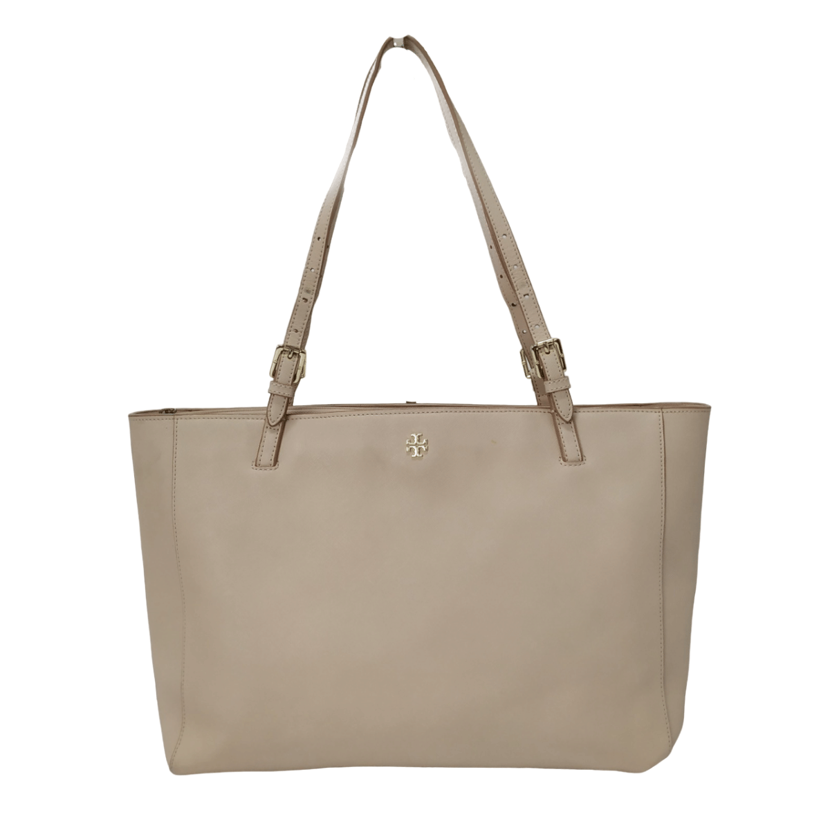 Tory Burch Nude Leather York Buckle Tote