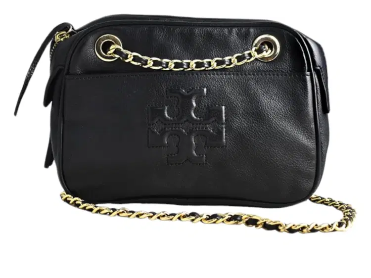 Tory Burch Black Leather Thea Shoulder Bag-Hover-Image