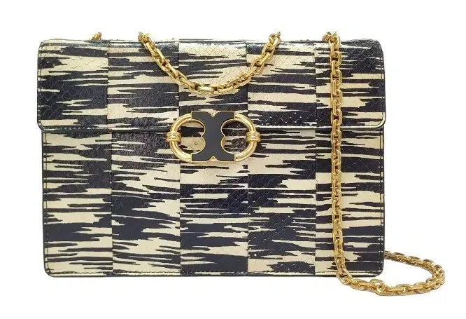Tory Burch Gemini Link Snake Medium Chain Shoulder Bag
