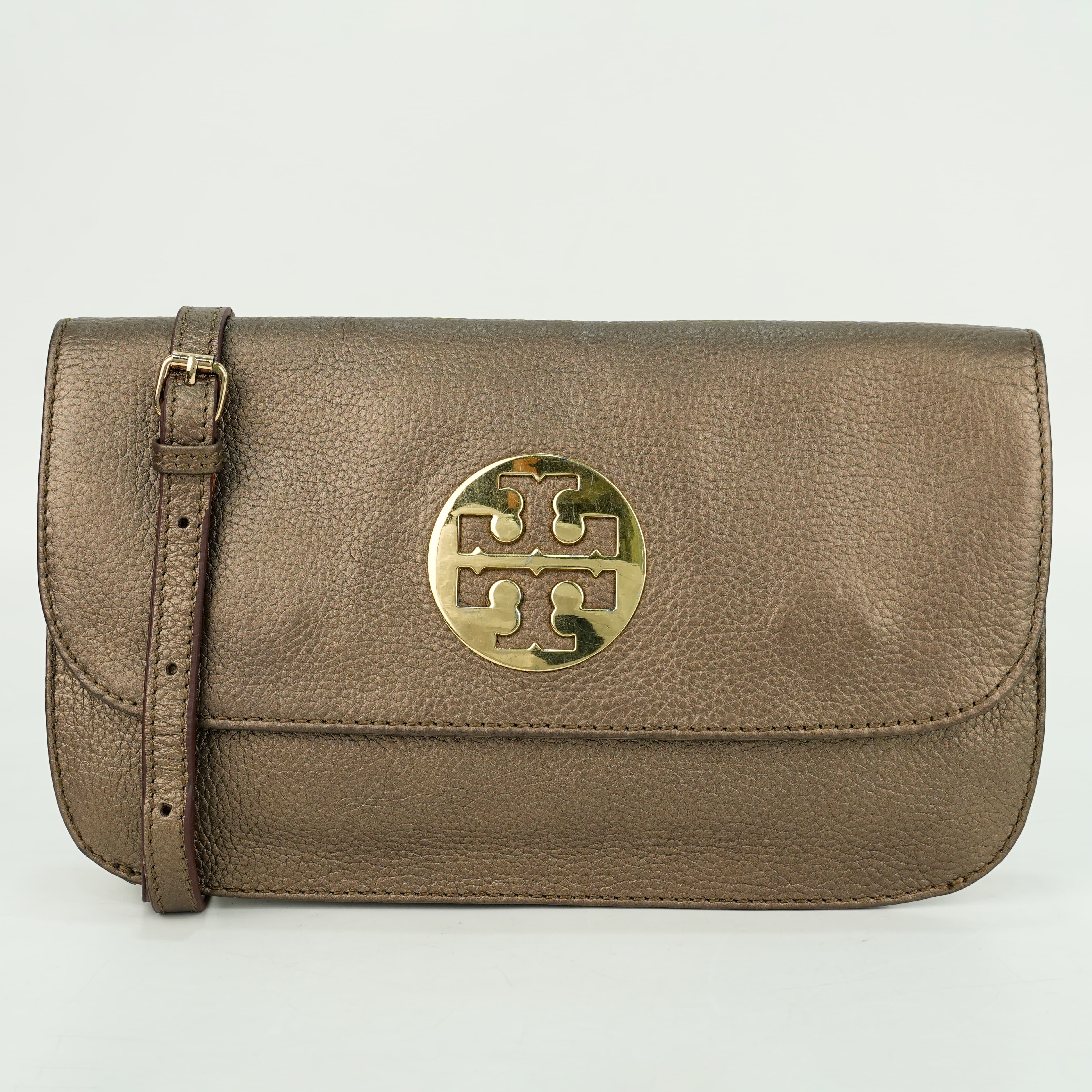 Tory Burch Reva Metallic Clutch bag