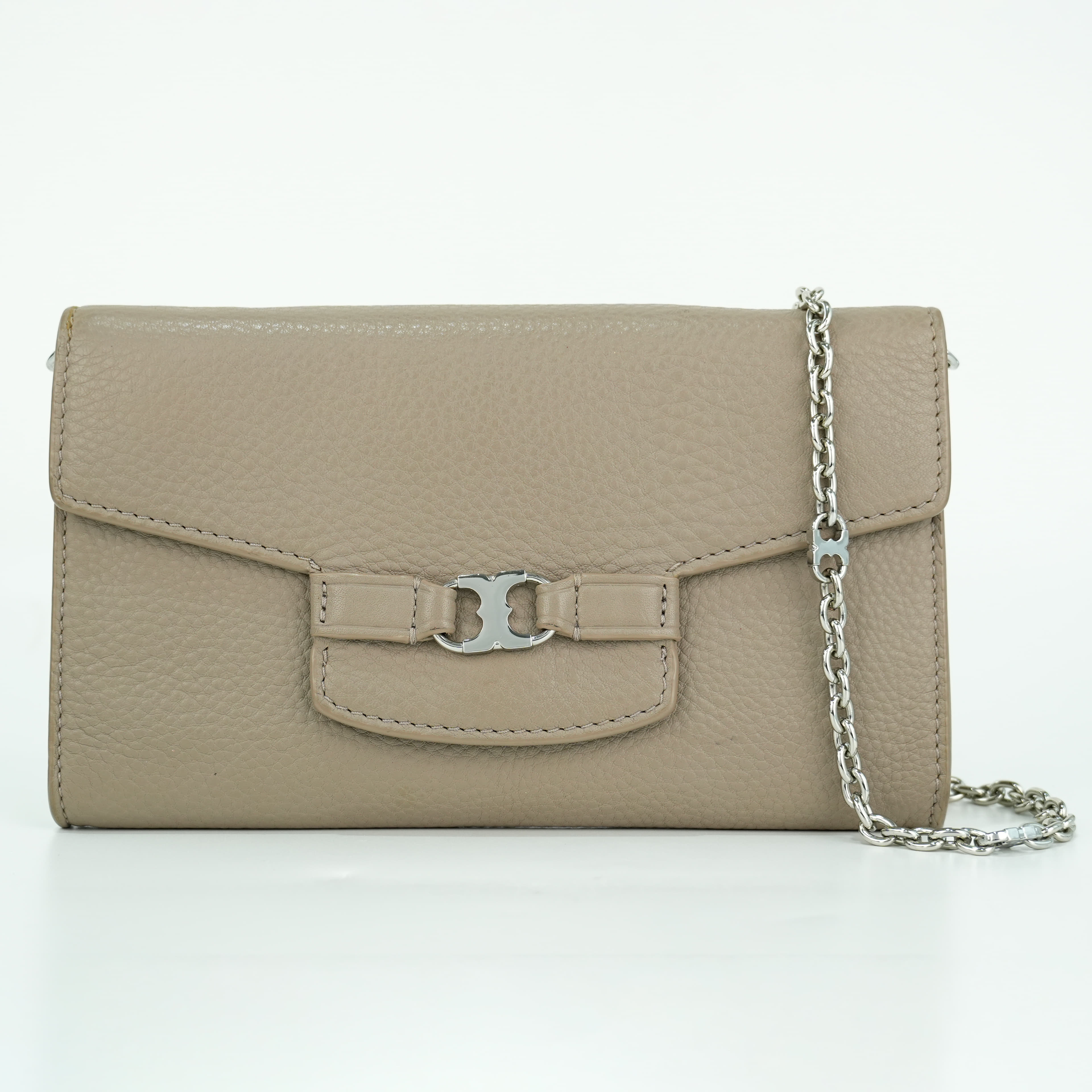 Tory Burch Gemini Link Leather Clutch
