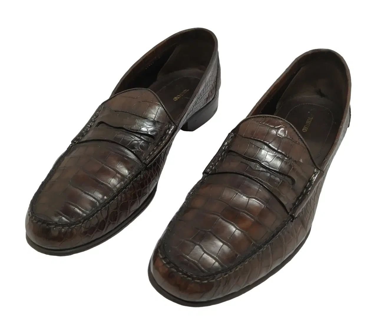 Size 12 - Tom Ford Alligator Penny Loafers