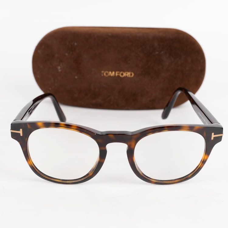 Tom Ford FT5543 Brown Oval Eyewear Frames-Hover-Image