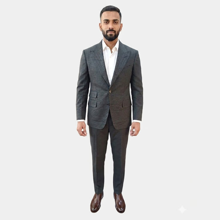Tom Ford Grey Suit Set, Size 54 R-Hover-Image