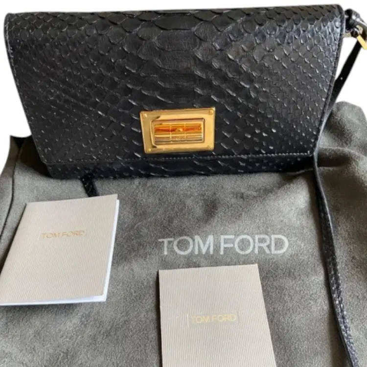 Tom Ford Natalia Large Santiago Python Shoulder Bag-Hover-Image