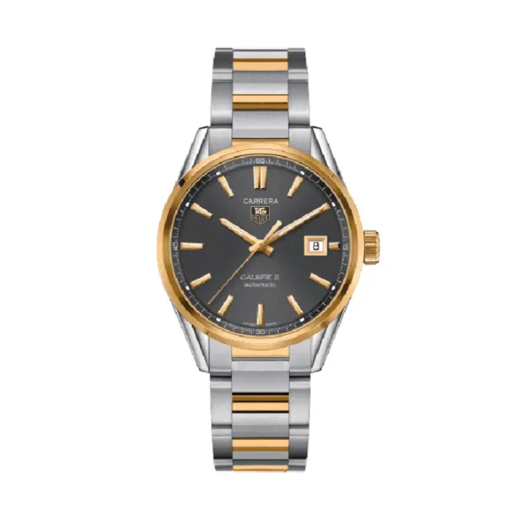 TAG Heuer Carrera Calibre 5 WAR215C.BD0783 Steel Yellow Gold Men's Watch (TAV Del)-Hover-Image