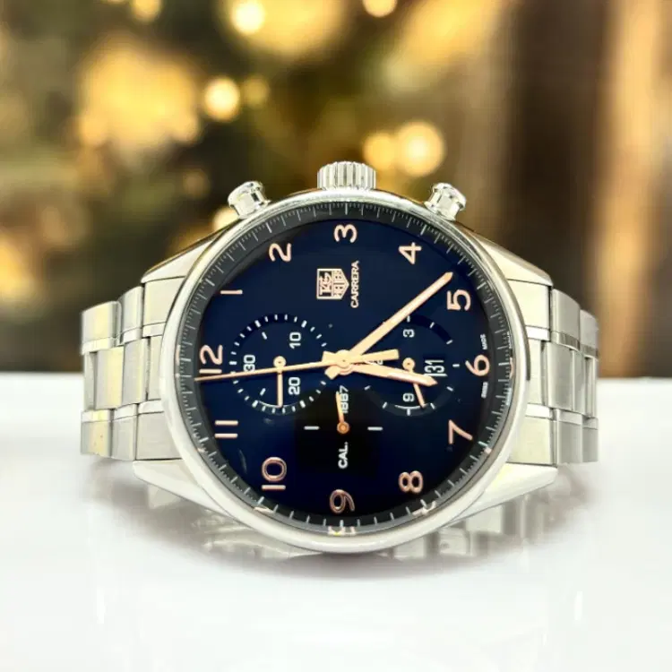 Tag Heuer Carrera Chronograph 43 MM Black Dial-Hover-Image
