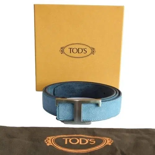 Tods T Buckle Reversible Suede Leather Belt