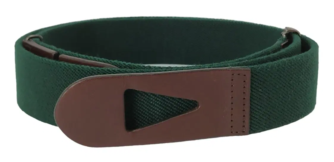 Tods Green Canvas and Leather Belt