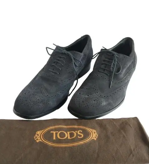 Tods Suede Lace Up Wingtip Oxfords Shoes Size / 7