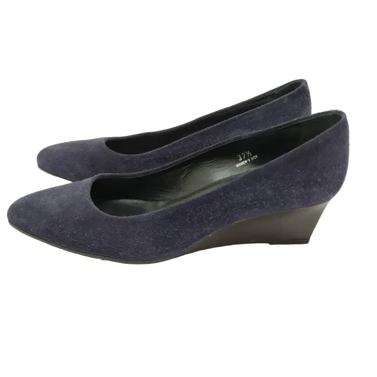Tods Blue Suede Wedge Pumps-Hover-Image