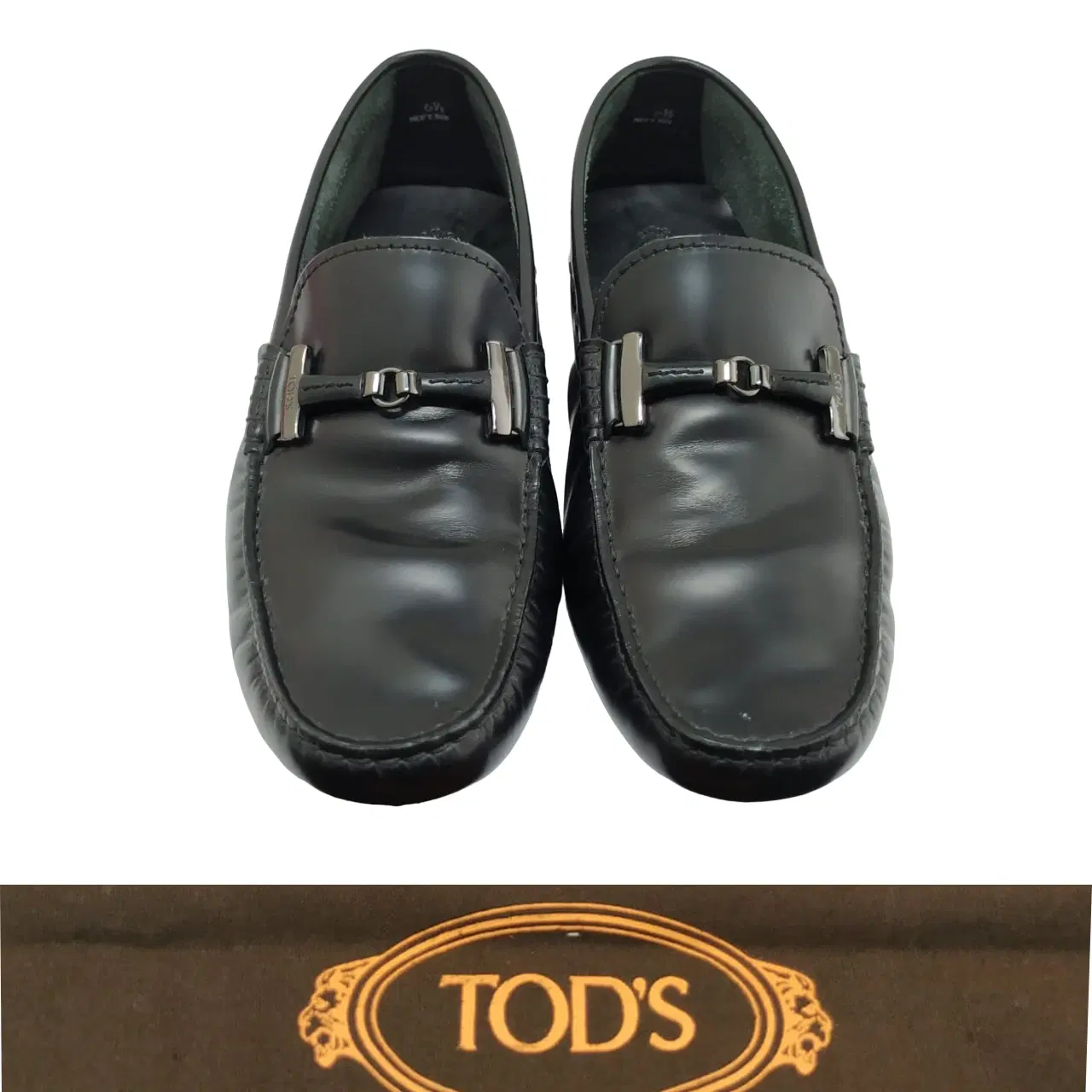 Size 6.5 - Tods Black Leather Gommino Bit Loafer