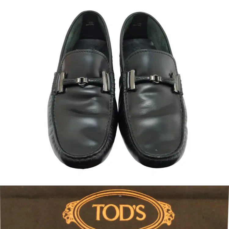 Size 6.5 - Tods Black Leather Gommino Bit Loafer-Hover-Image