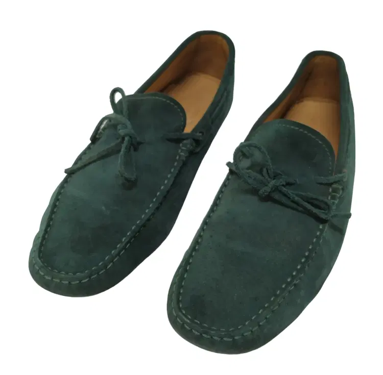 Size 10 - Tods Green Suede Leather Laccetto Knot Driver Loafer-Hover-Image