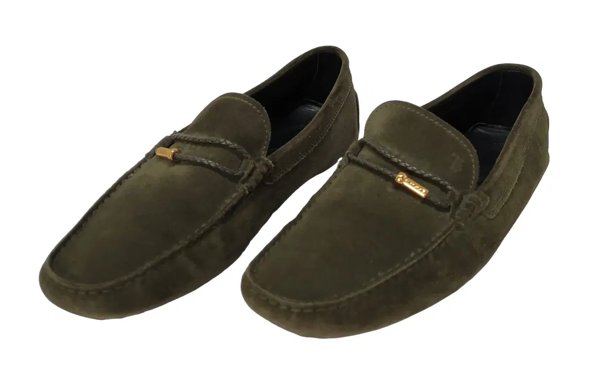 Size 9.5 - Tods Green Leather Laccetto Knot Driver Loafer