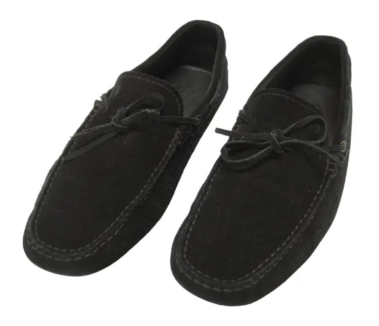 Size 10 - Tods Black Suede Leather Laccetto Knot Driver Loafer-Hover-Image