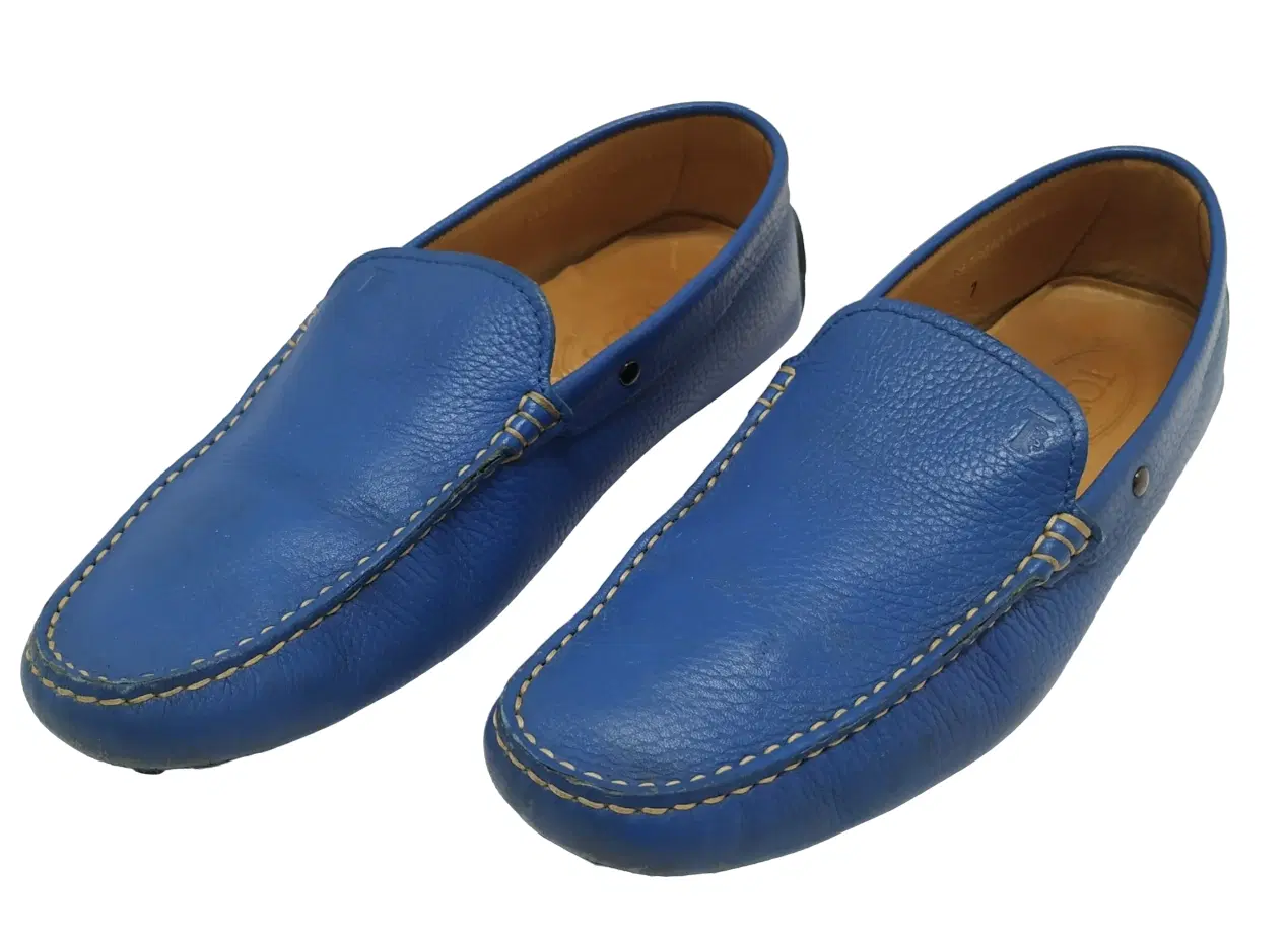 Size 7 - Tods Blue Leather Gommino Driving Loafer