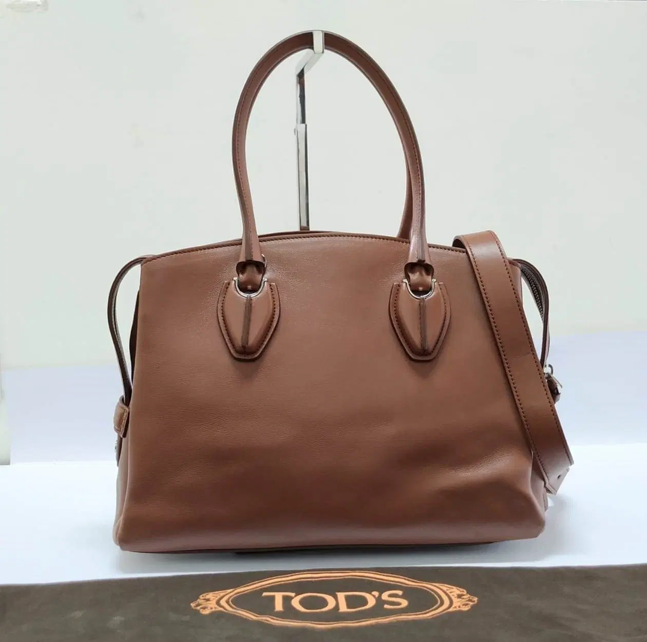 Tods D Styling Brown Leather Bowler Bag