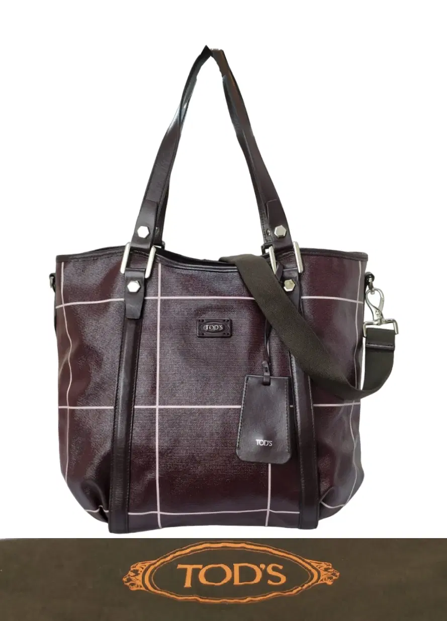 Tod Check Print Tote
