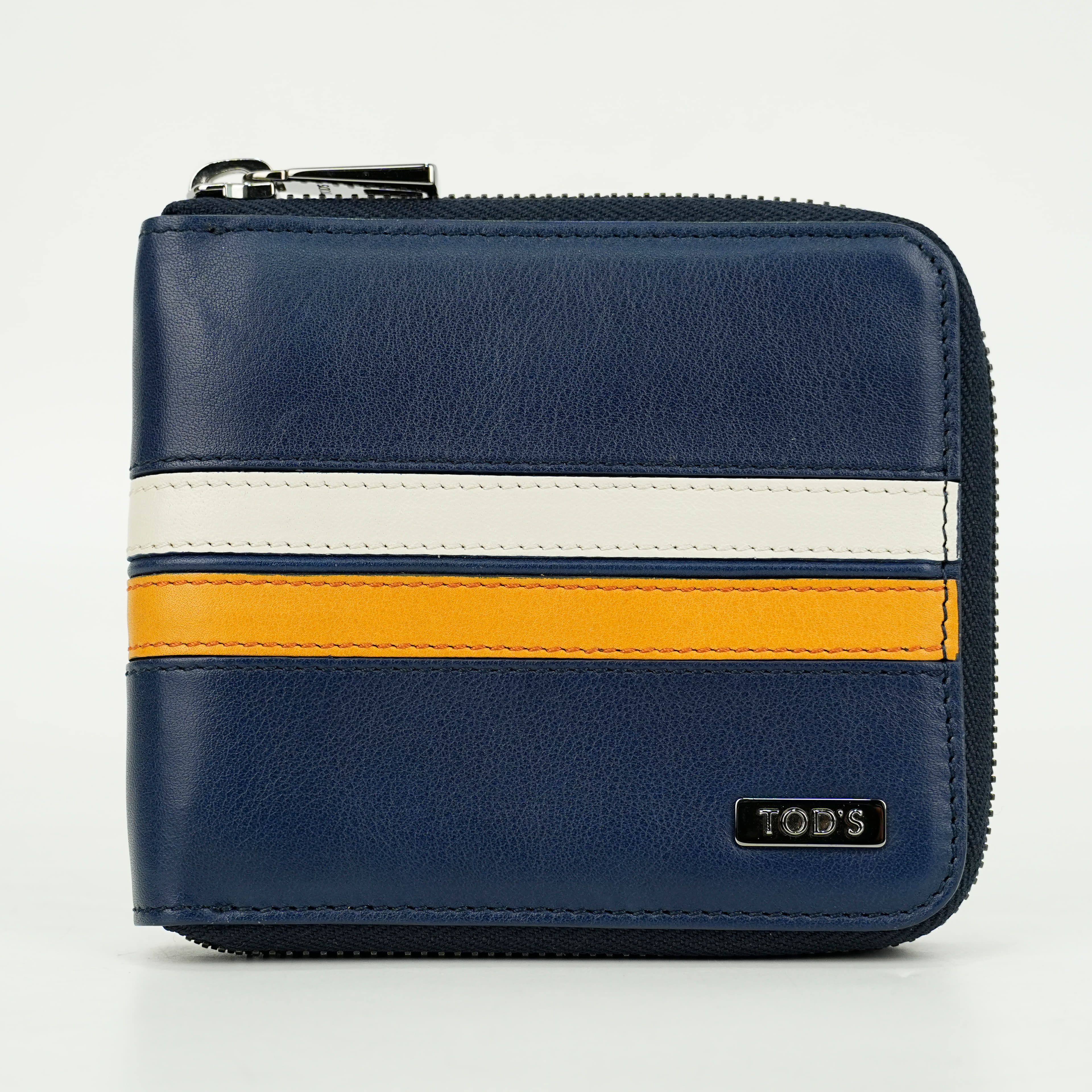 Tods Stripe Zip Around Wallet