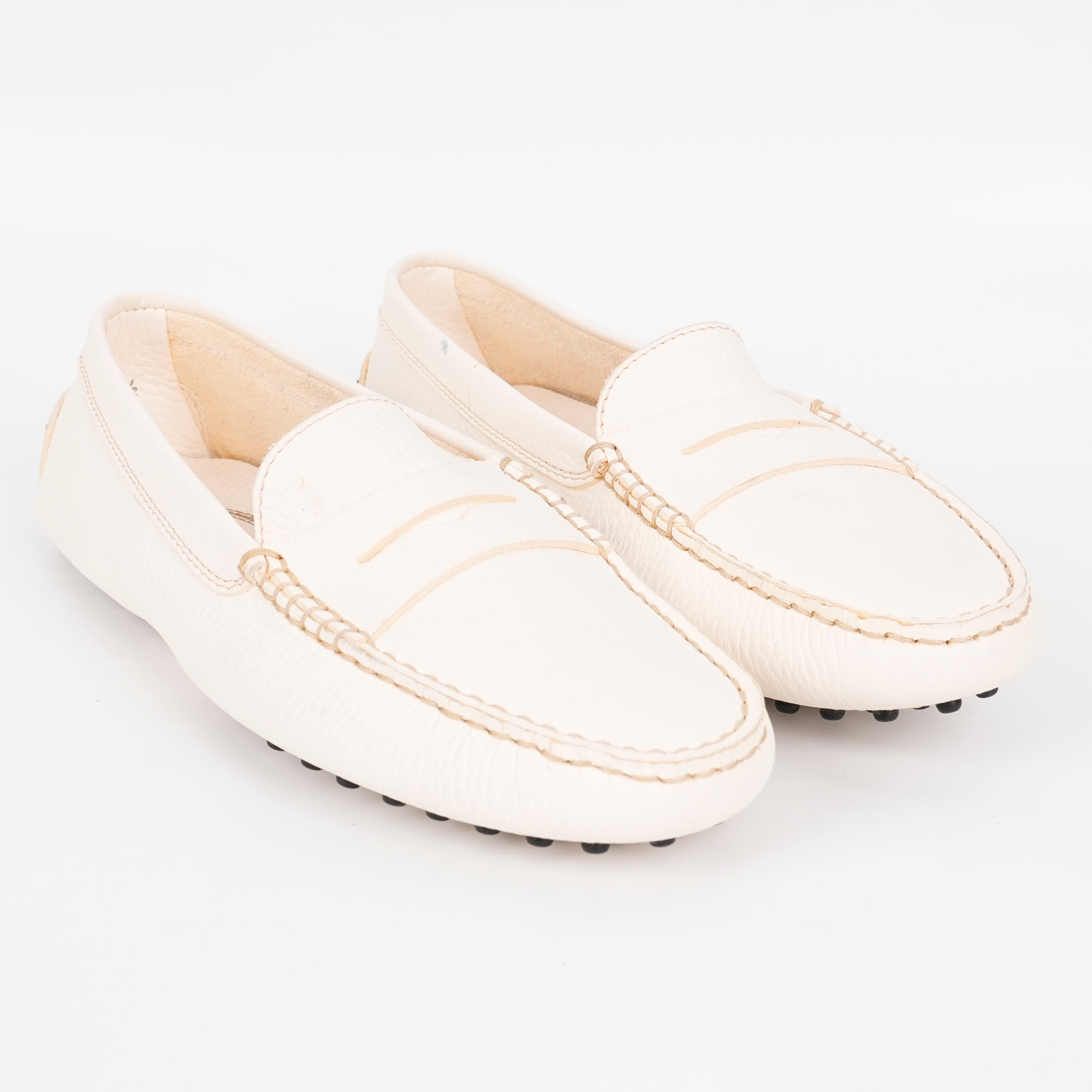 Size 37.5 - Tod's Gommino Driving Loafers In Calfskin Leather
