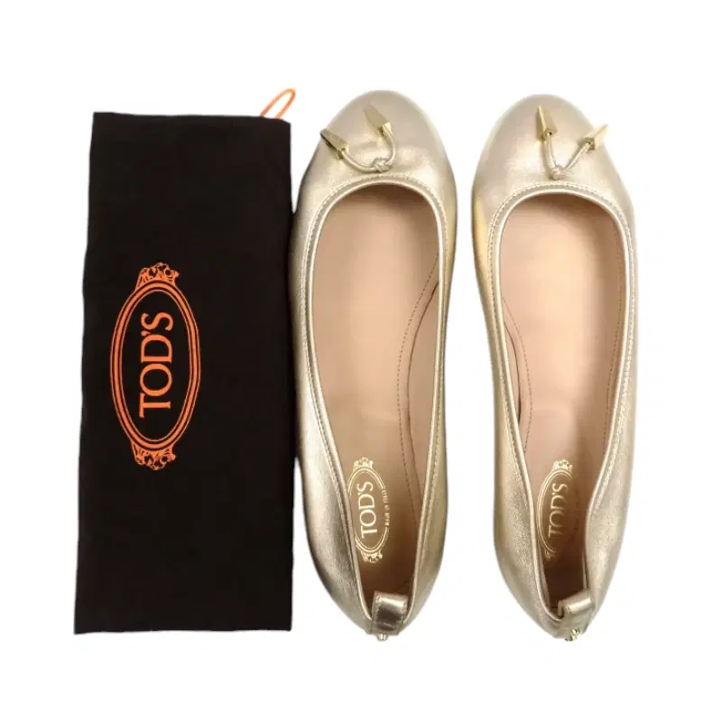Tods Silver leather ballerinas
