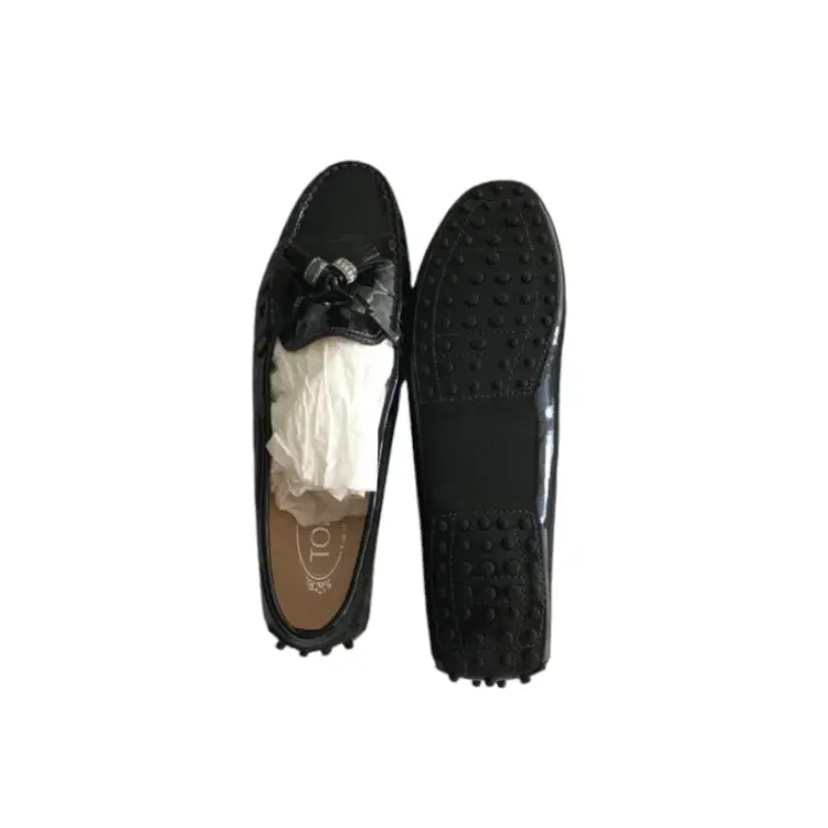 Tods Black Patent Leather Loafers Flats-Hover-Image