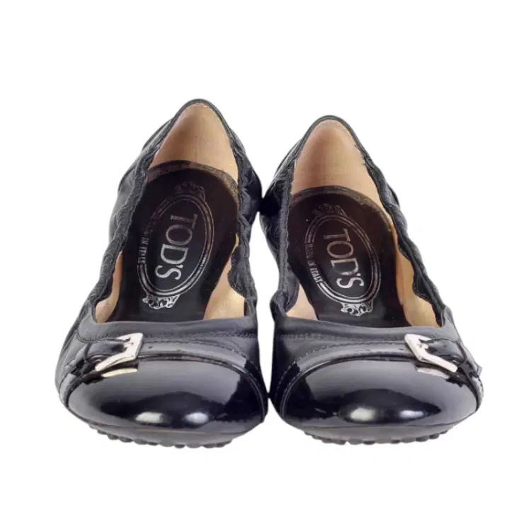 Tods Black Patent Leather Dee Fibbietta Ballerina Flats-Hover-Image