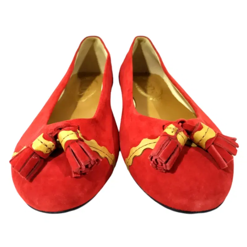 Tods Suede Red Flats