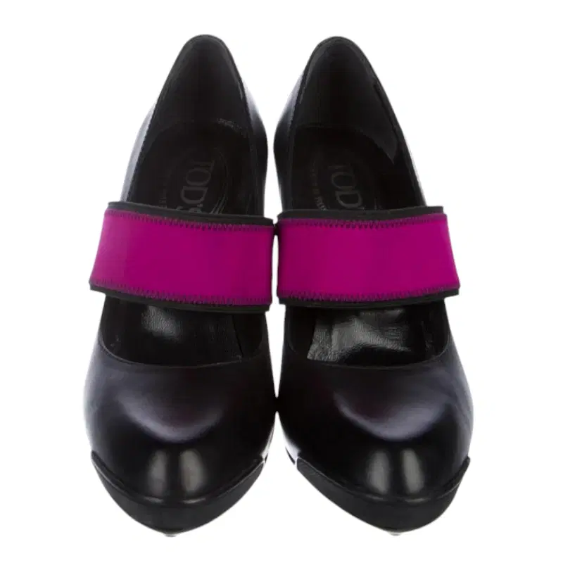 Tods Black and Purple Heel Pumps