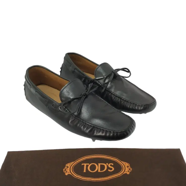 Tods Black Leather Slip on Loafers-Hover-Image