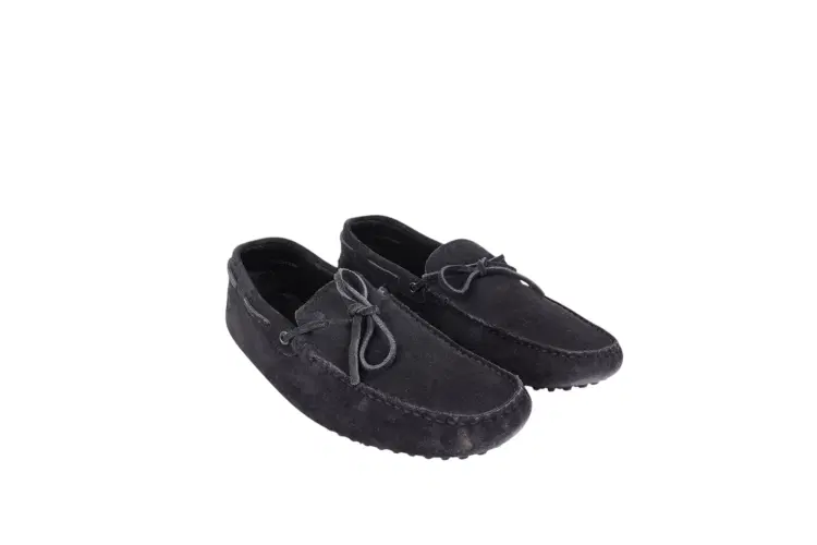 Size 8.5 - Tod's Gommino Blue Suede Loafers-Hover-Image