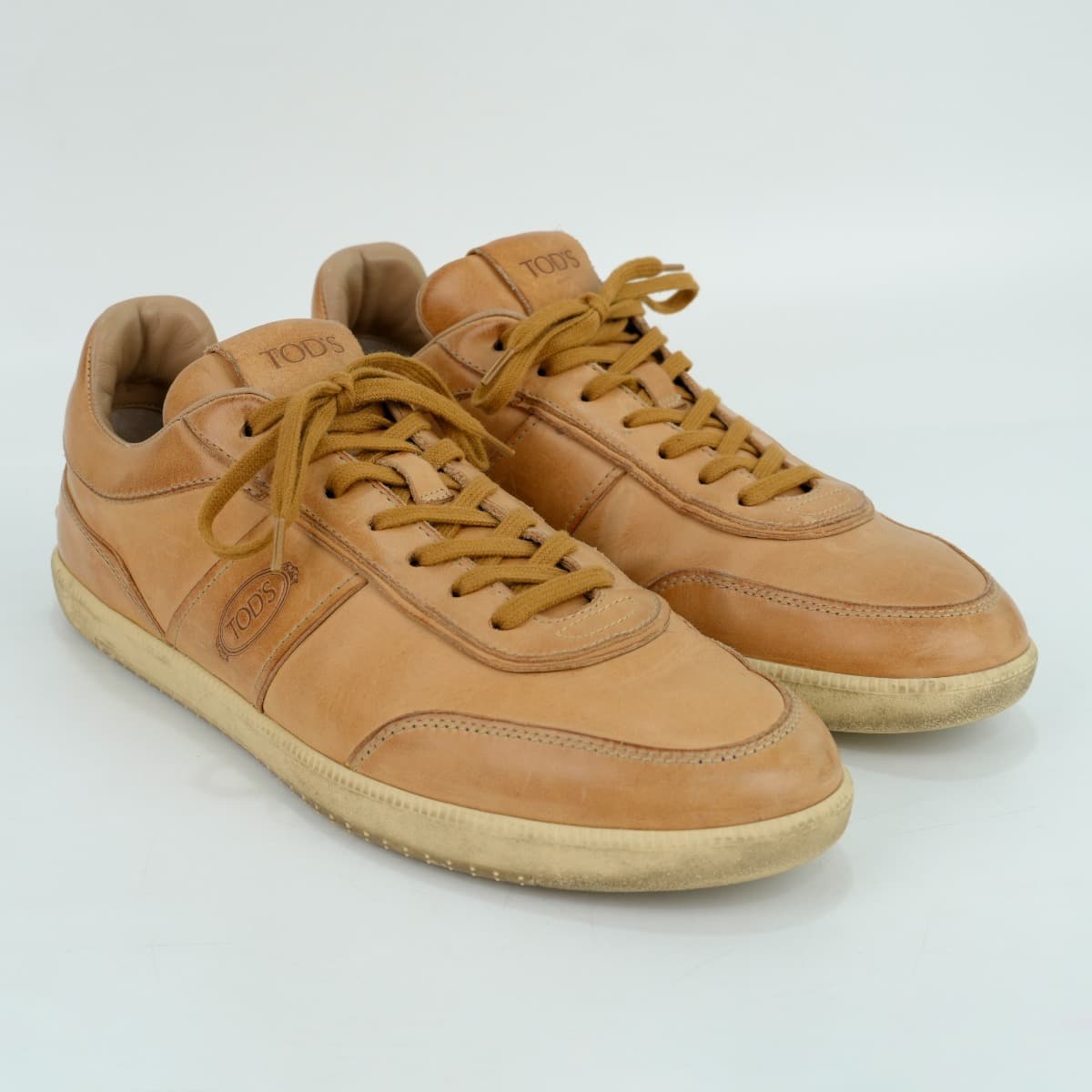 UK 8 - Tod's Low-Top Brown Leather Sneakers
