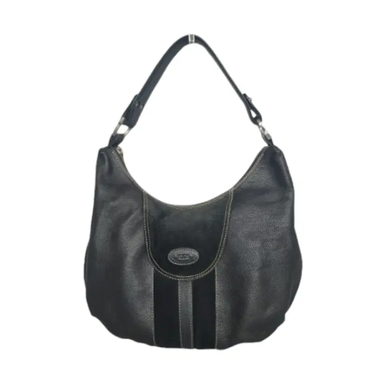 Tods Black Leather Suede Hobo Shoulder Bag-Hover-Image