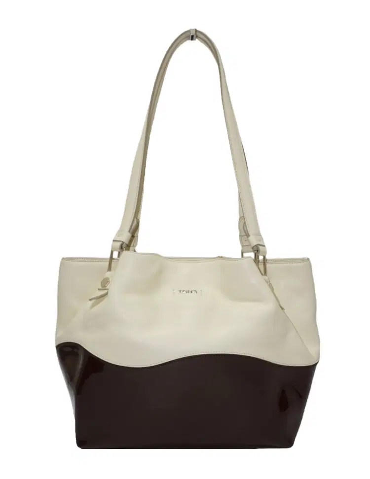 Tods Flower White and Brown Patent Leather Medium Tote-Hover-Image