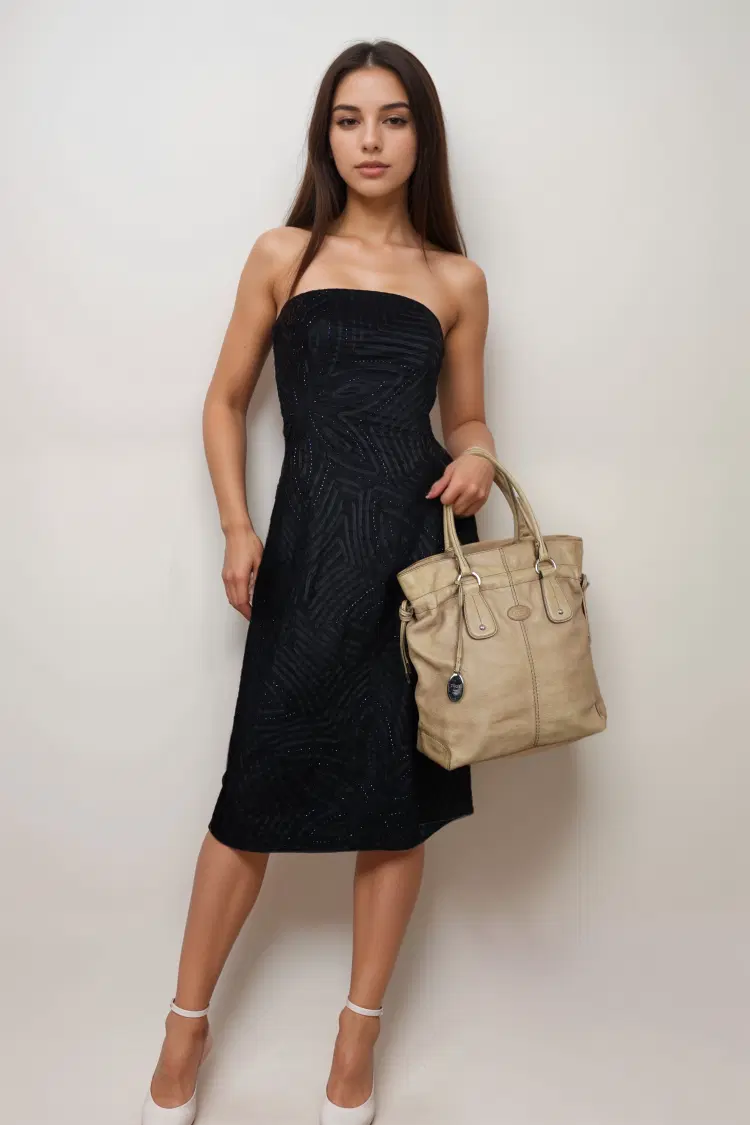 Tods Beige Leather Tote-Hover-Image