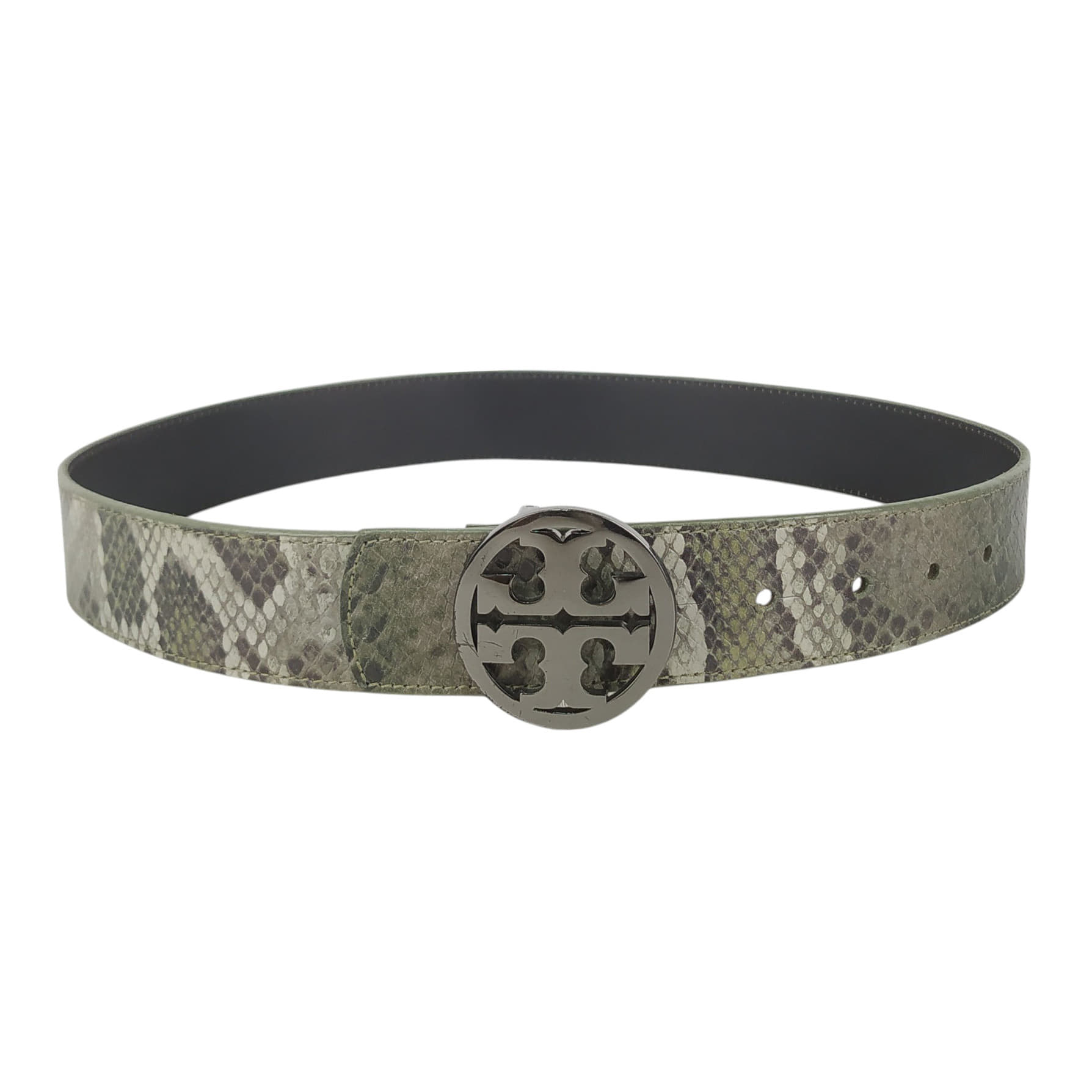 Tory Burch 1.5 Miller Pebbled Powder-Coated Belt