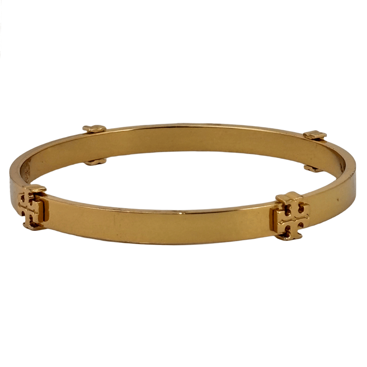 Tory Burch Classic Logo Hinge Bangle-Hover-Image