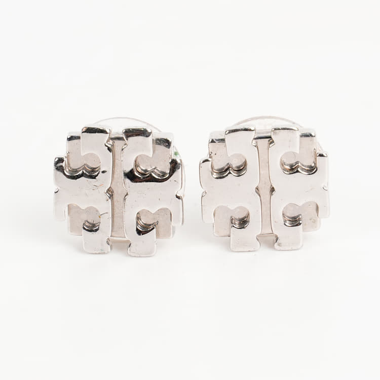 Tory Burch Logo Large Silver Stud-Hover-Image