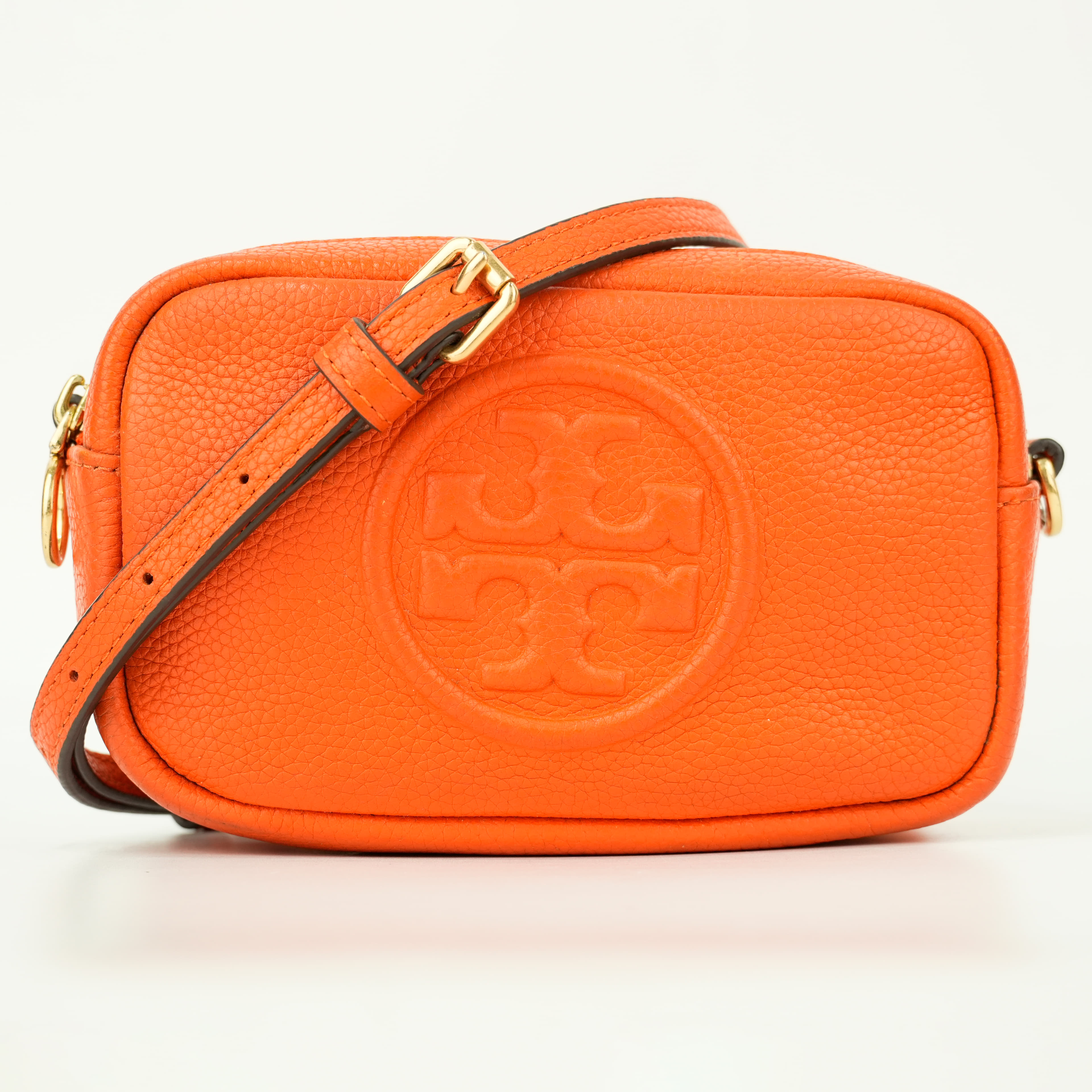 Tory Burch Perry Bombe Leather Crossbody Bag