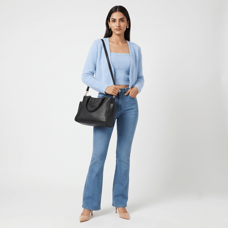 Tory Burch 'Serif T' Leather Crossbody Satchel-Hover-Image