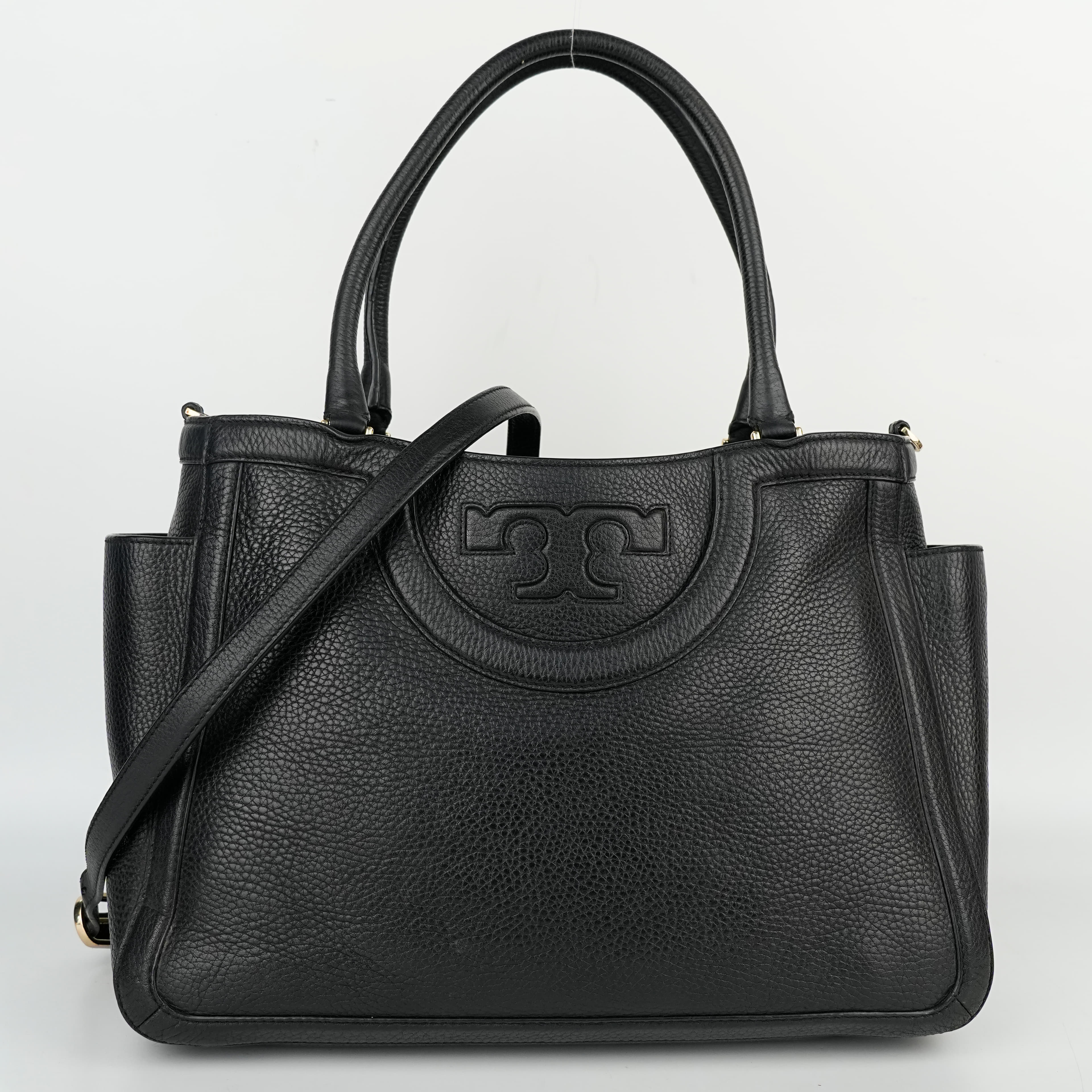 Tory Burch 'Serif T' Leather Crossbody Satchel