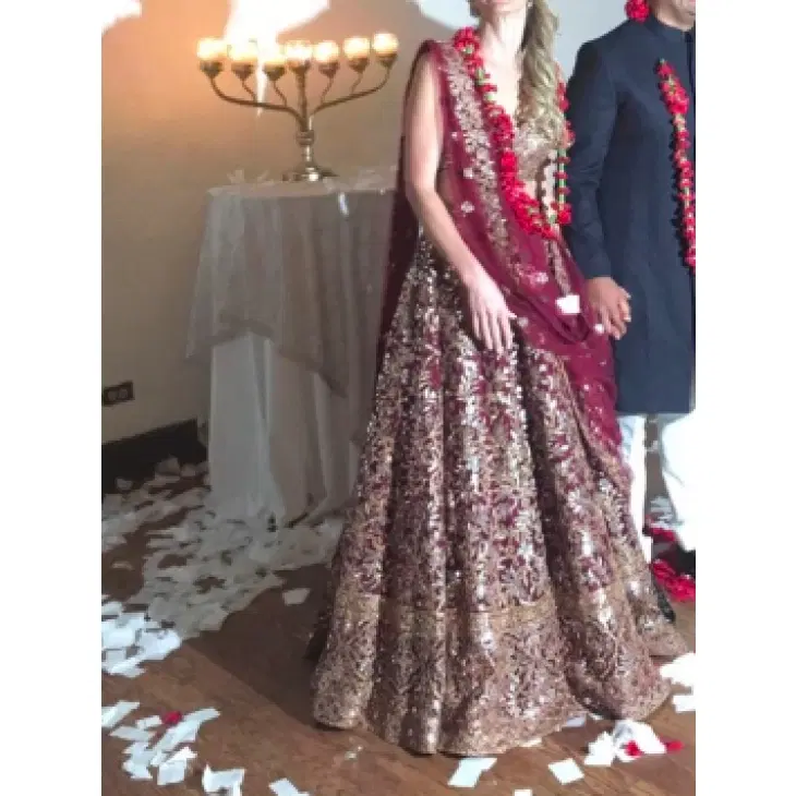 Tamanna Punjabi Kapoor Mirror Work Lengha Skirt