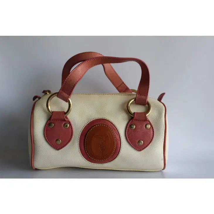 Trussardi White and Pink Barrel Bag-Hover-Image