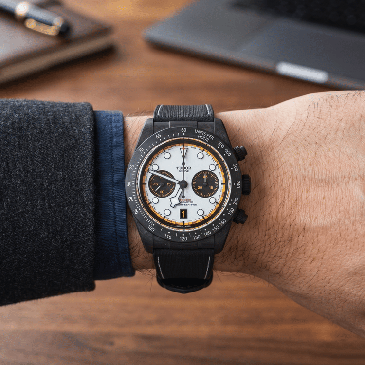 Tudor Black Bay Chrono 42 MM Carbon Automatic Watch M79377KN-0003-Hover-Image