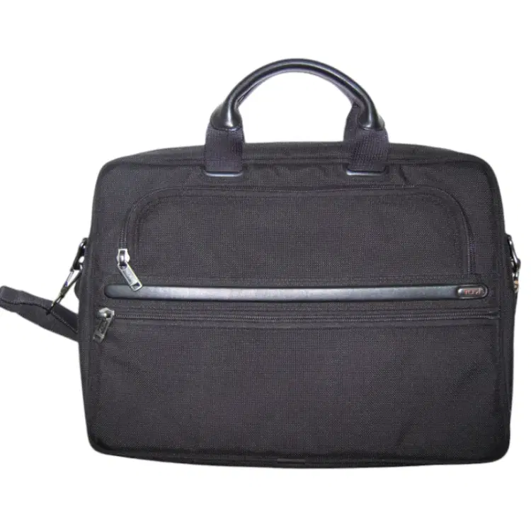 Tumi Alpha Gen 4 Black Ballistic Nylon Slim Briefcase Bag-Hover-Image