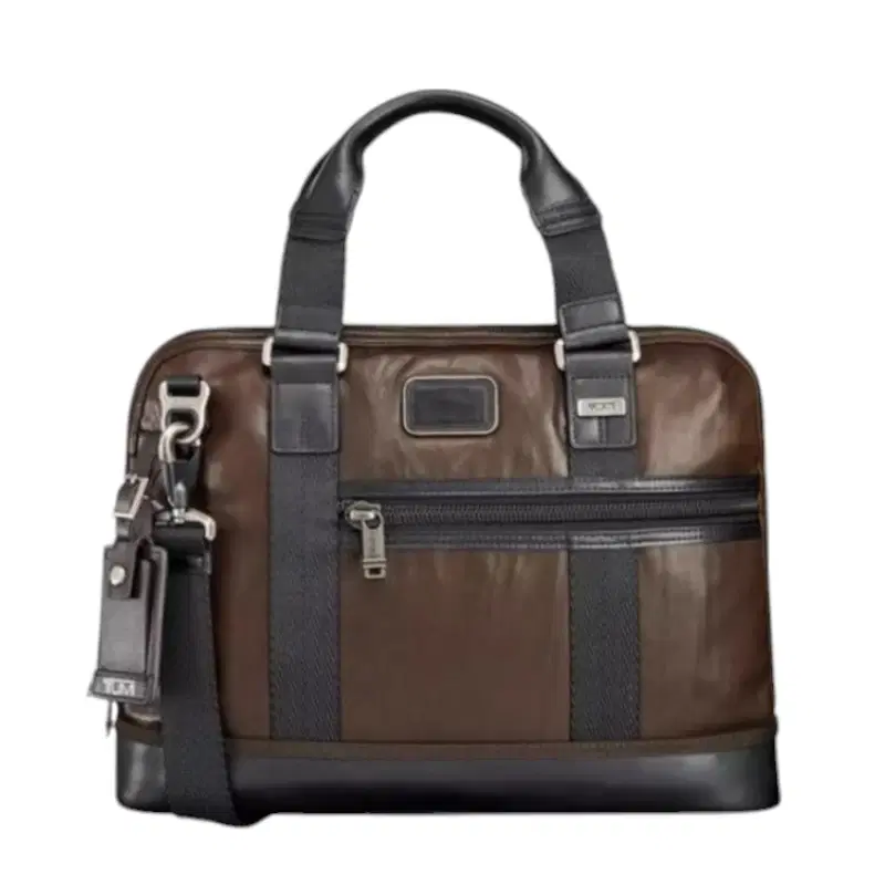 Tumi Alpha Bravo Earle Compact Leather Briefcase