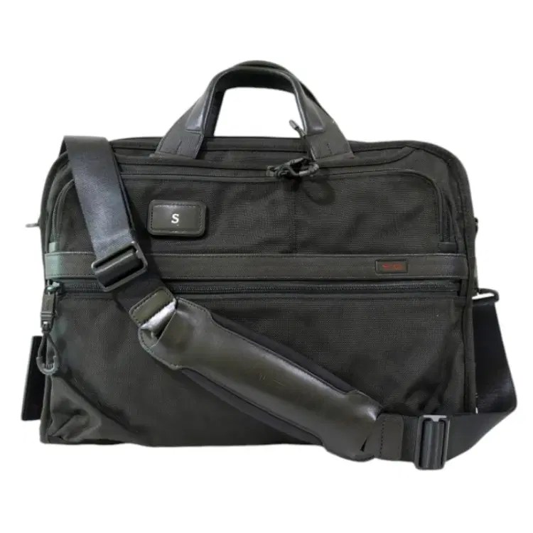Tumi Laptop Black Canvas Briefcase-Hover-Image