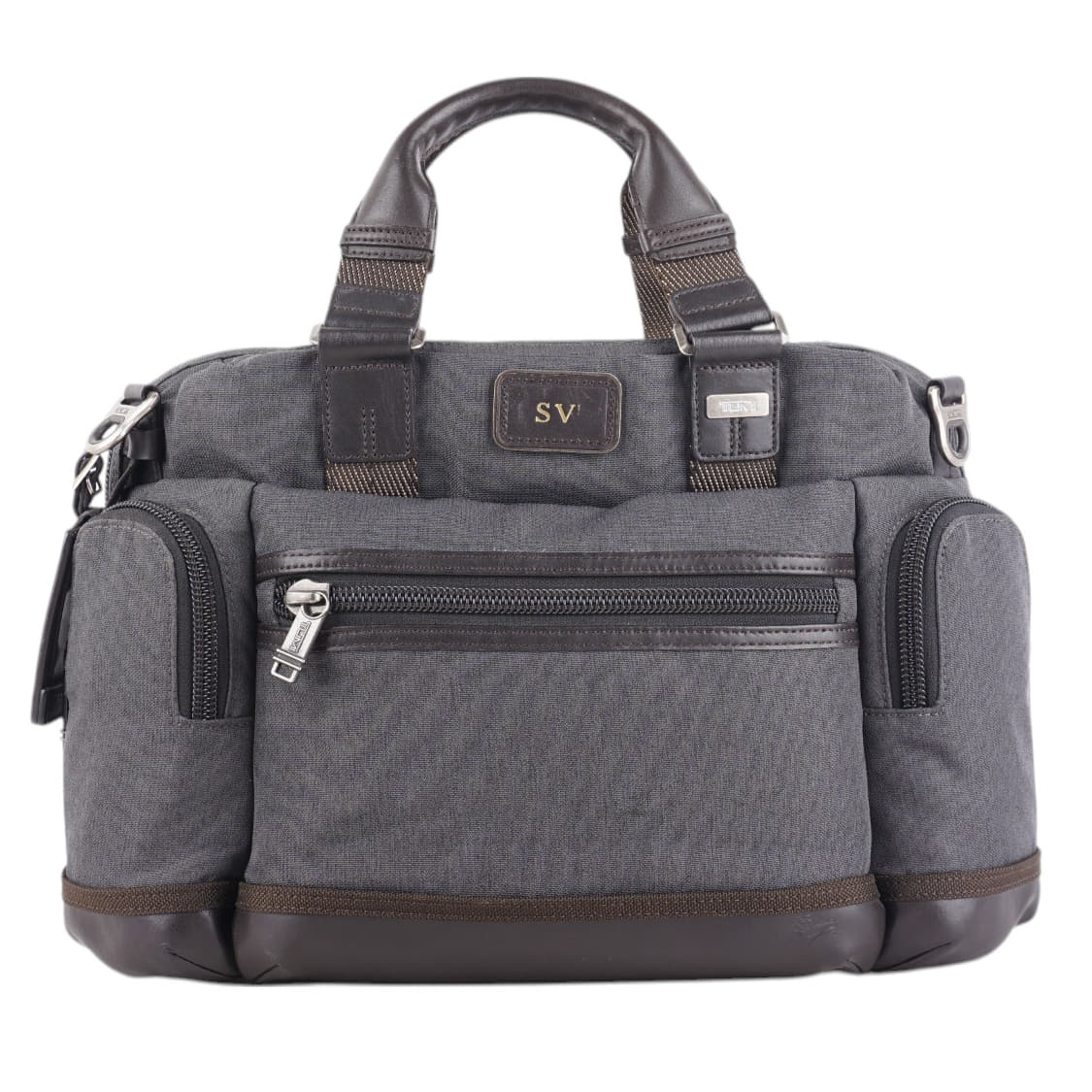 Tumi Leather-Trimmed Canvas Messenger