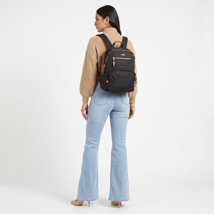 Tumi Voyageur Halsey Black Nylon Backpack-Hover-Image